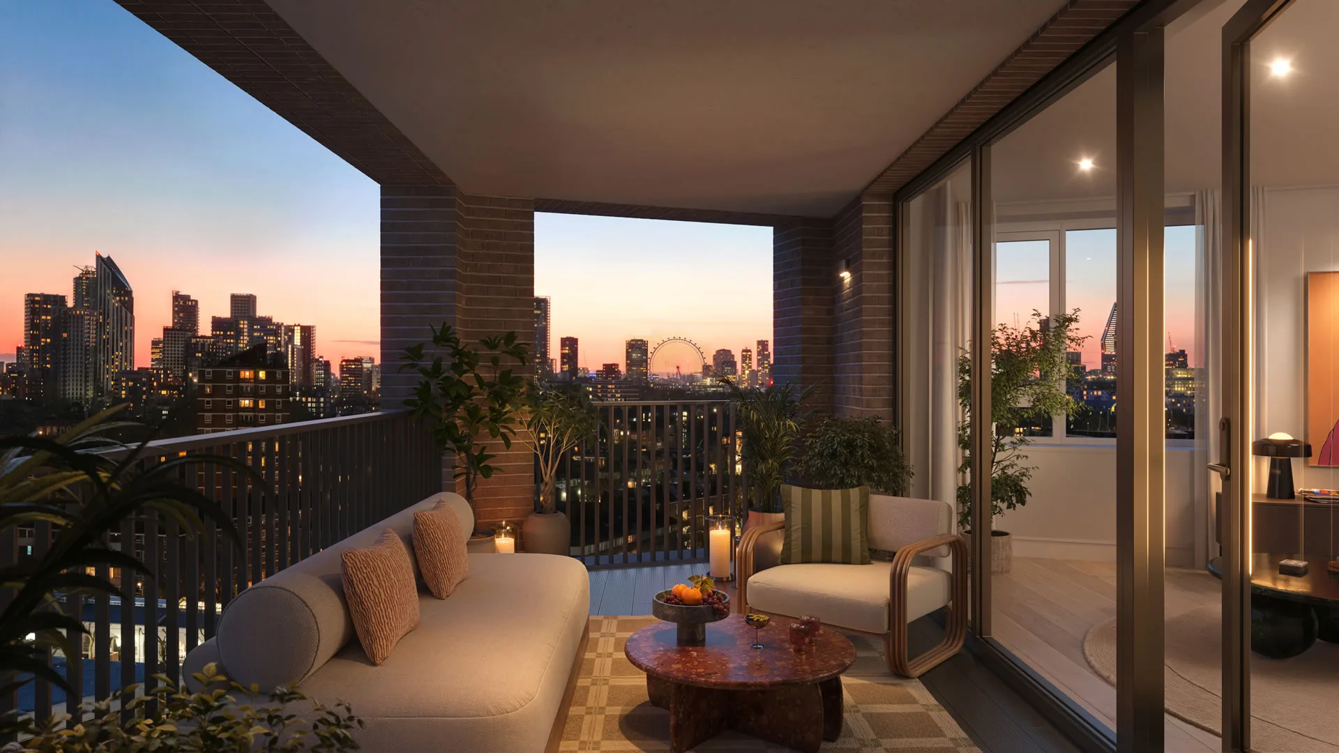 Bermondsey Tower, balcony dusk