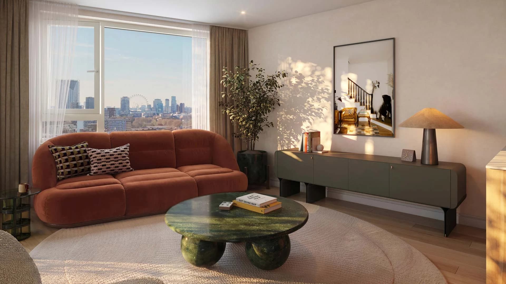 Bermondsey Tower, living room