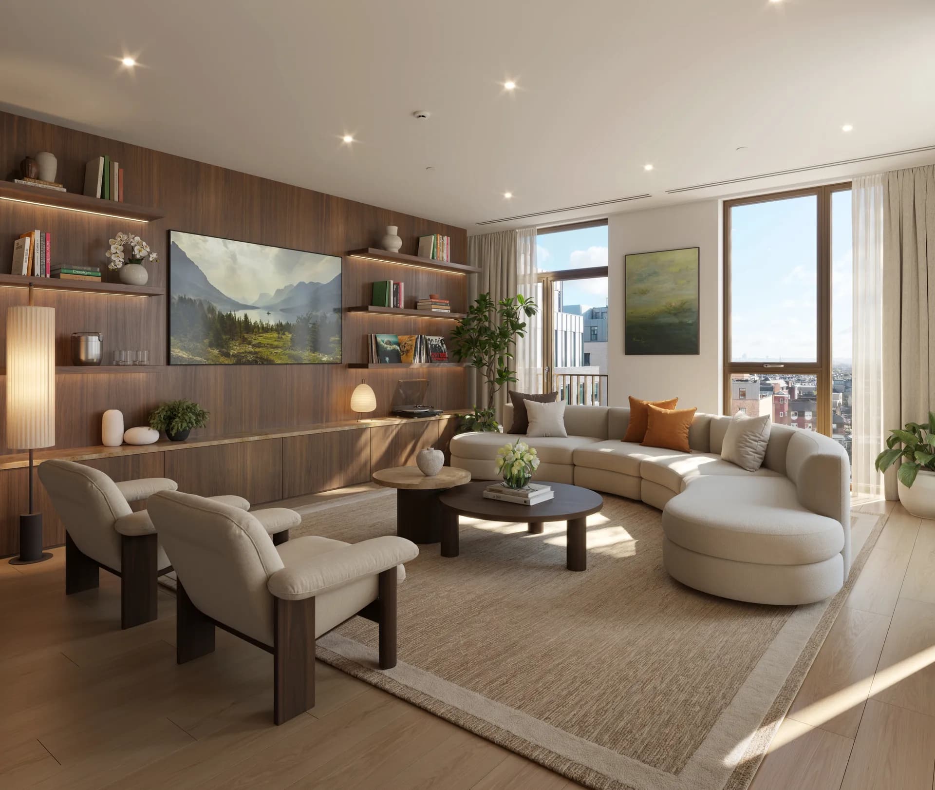 Wimbledon Bridge House, living room