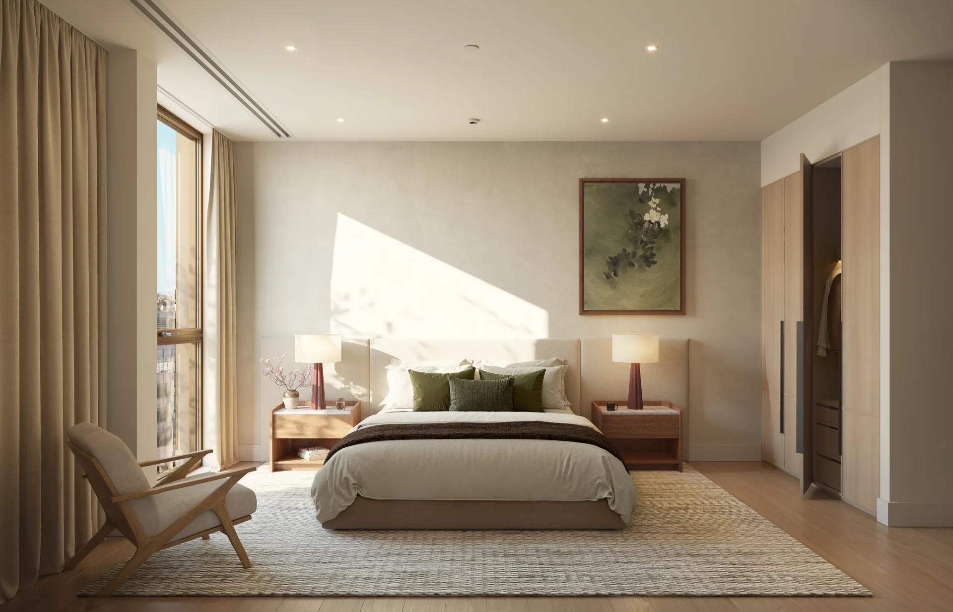 Wimbledon Residence, bedroom