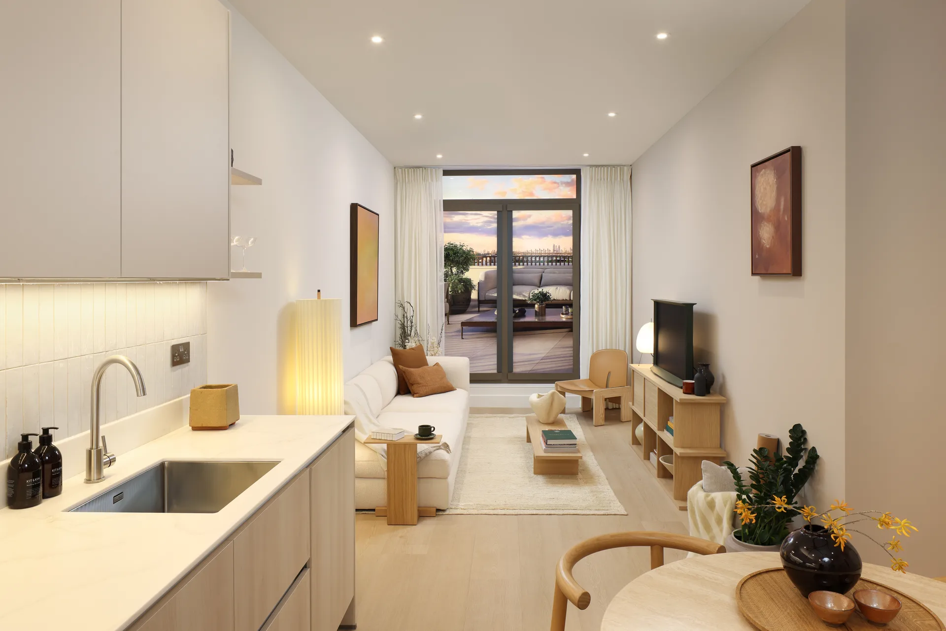 Wimbledon Residence, show home open plan