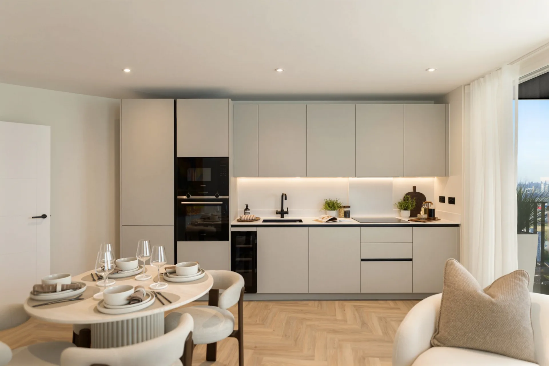 Woolwich Quarter, show home kitchen